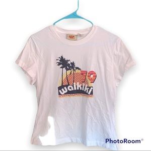 🖤✨Route 66: Waikiki 79 T-Shirt with Glitter White Print